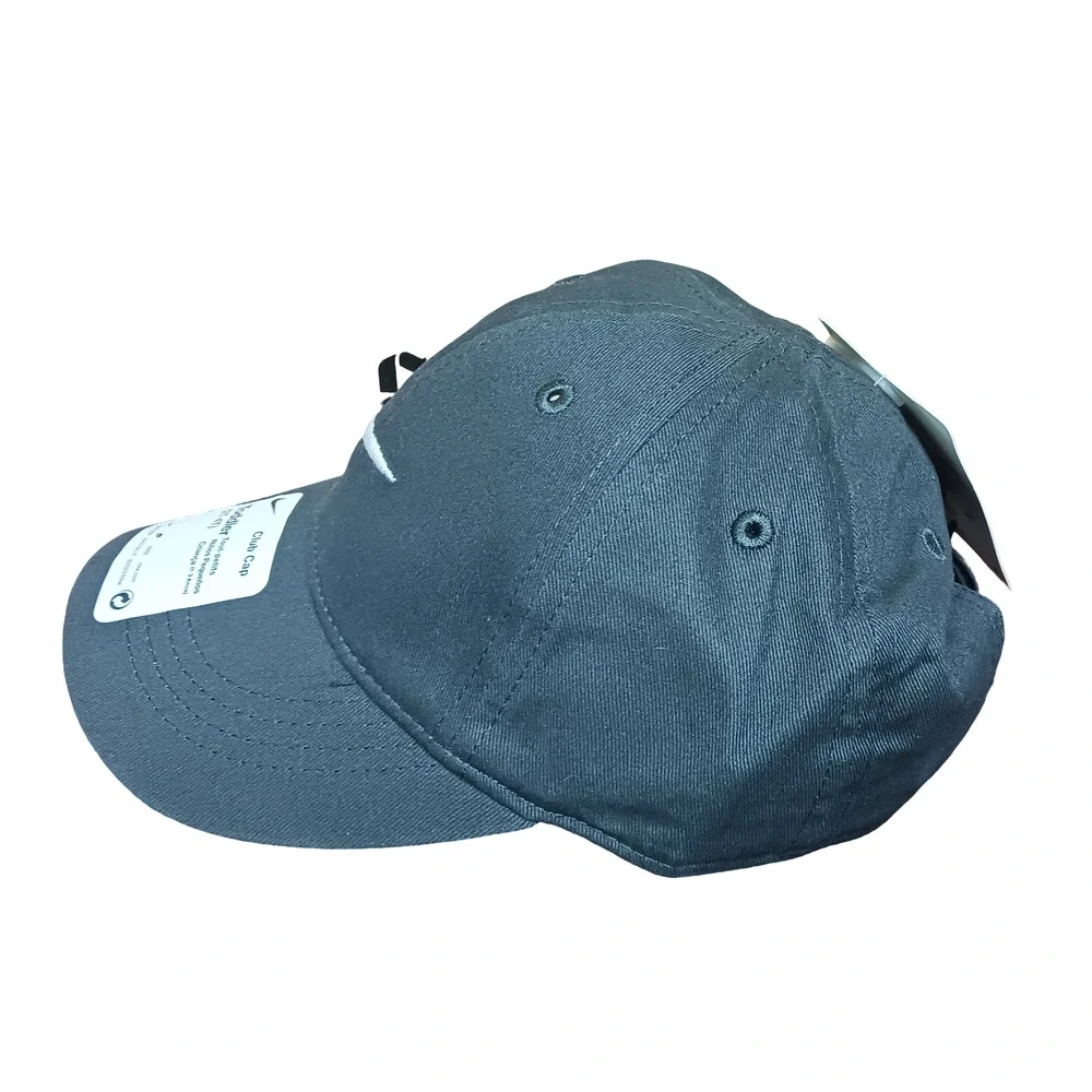 Nike Club Cap Kids Toddler Swoosh Adjustable Hat Anthracite White 2-4T New